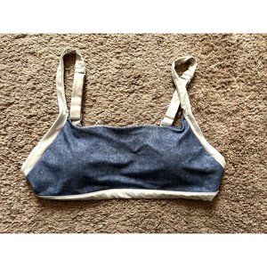 Aerie Blue / White Adjustable Strap Bikini Top - XL